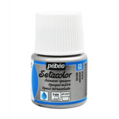 Pebeo Setacolor Shimmer (Pırıltılı) Opak Kumaş Boyası 60 SILVER