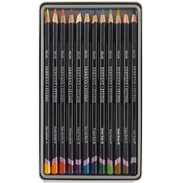 Derwent Studio Pencils Kuruboya Kalemi Metal Kutu 12'li