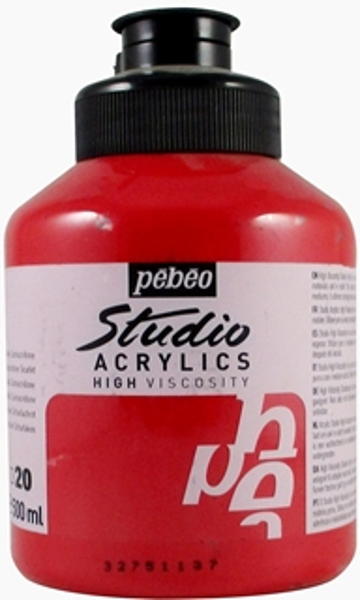 Pebeo Studio Akrilik Boya 500 ml 20 Quinacridone Scarlet