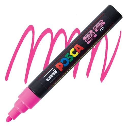 Uni Posca PC-5M Boyama Markörü 1.8-2.5 mm FOSFORLU PEMBE