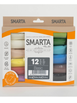 Smarta Basic 12'li Hava ile Kuruyan Modelleme Seti (25G x 12 Adet)