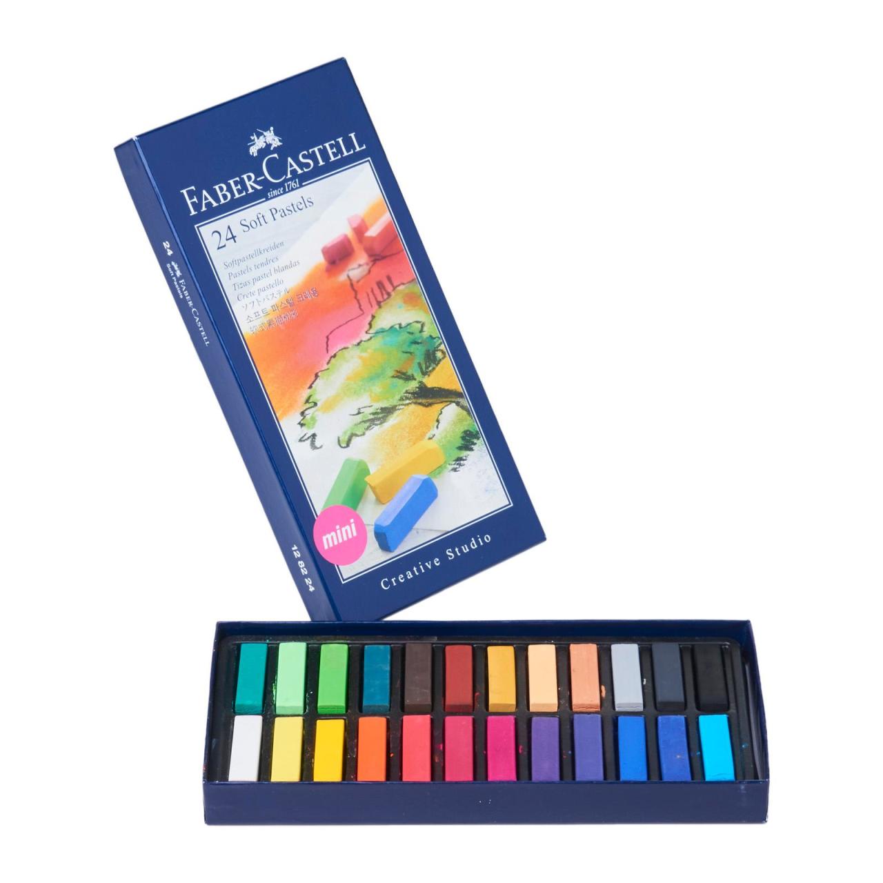 Faber Castell Creative Studio Toz (Soft) Pastel Boya 24 Renk Yarım Boy