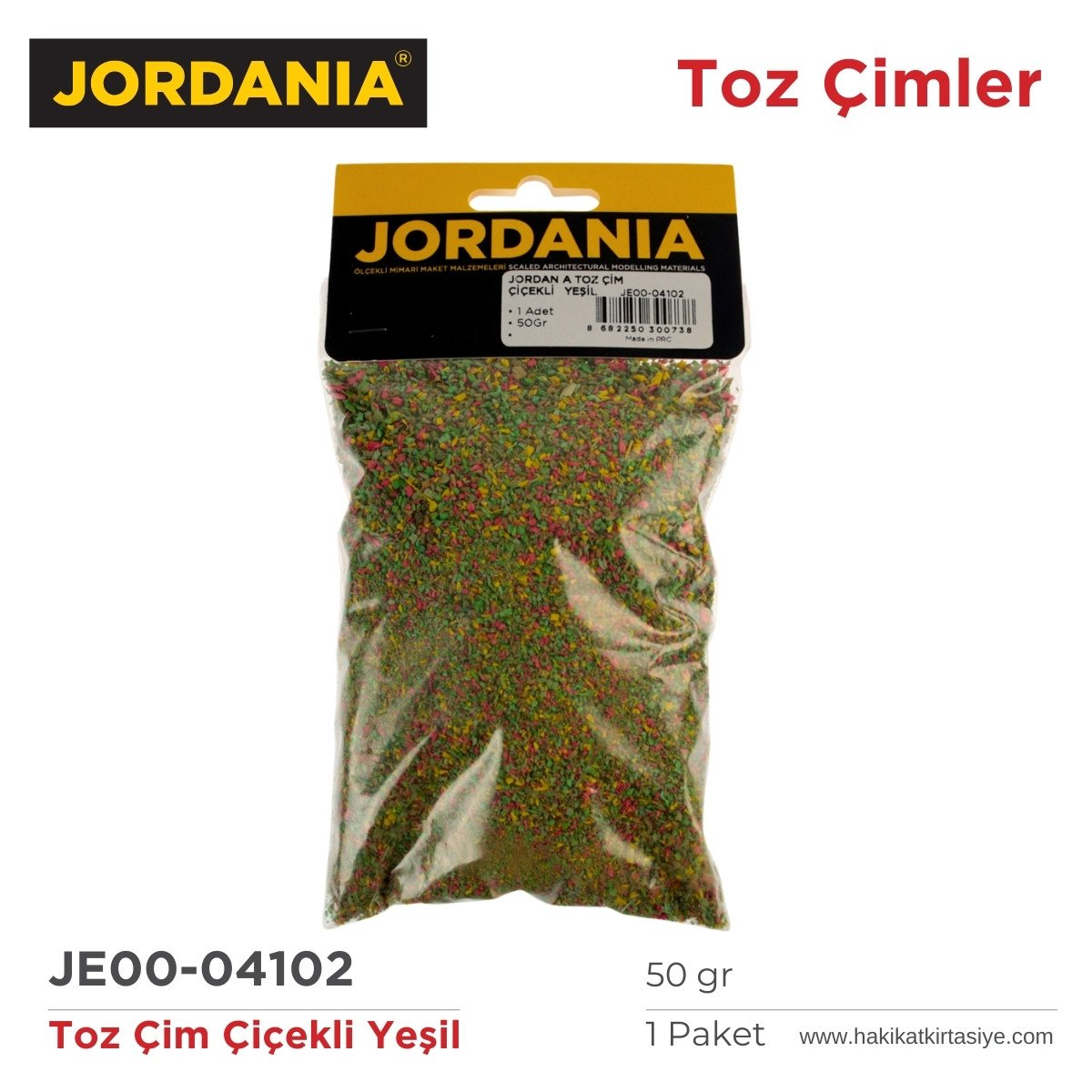 Jordania Toz Çim Çiçekli Yeşil 50gr