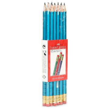 Faber-Castell Köşeli Silgili Kurşunkalem 12'li