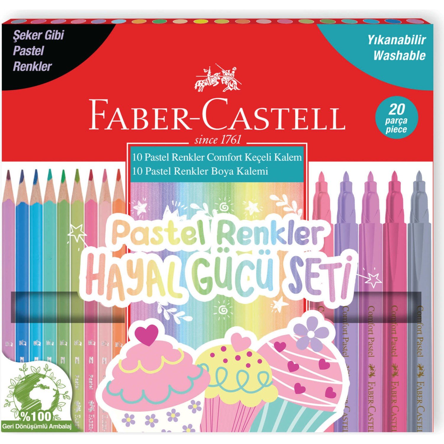 Faber-Castell Hayal Gücü Seti Pastel Renkler 20'li