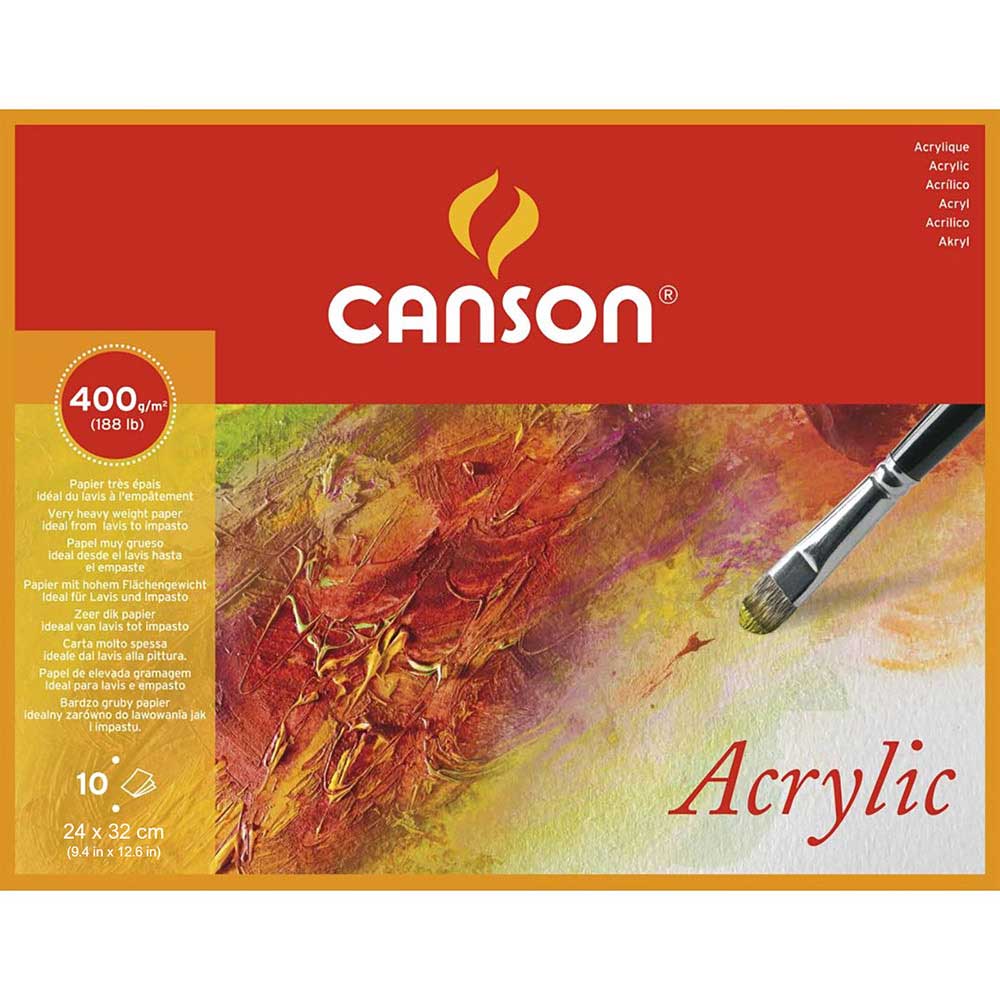 CANSON AKRİLİK VE SULUBOYA BLOK 400 GR 24*32 CM 10 SAYFA