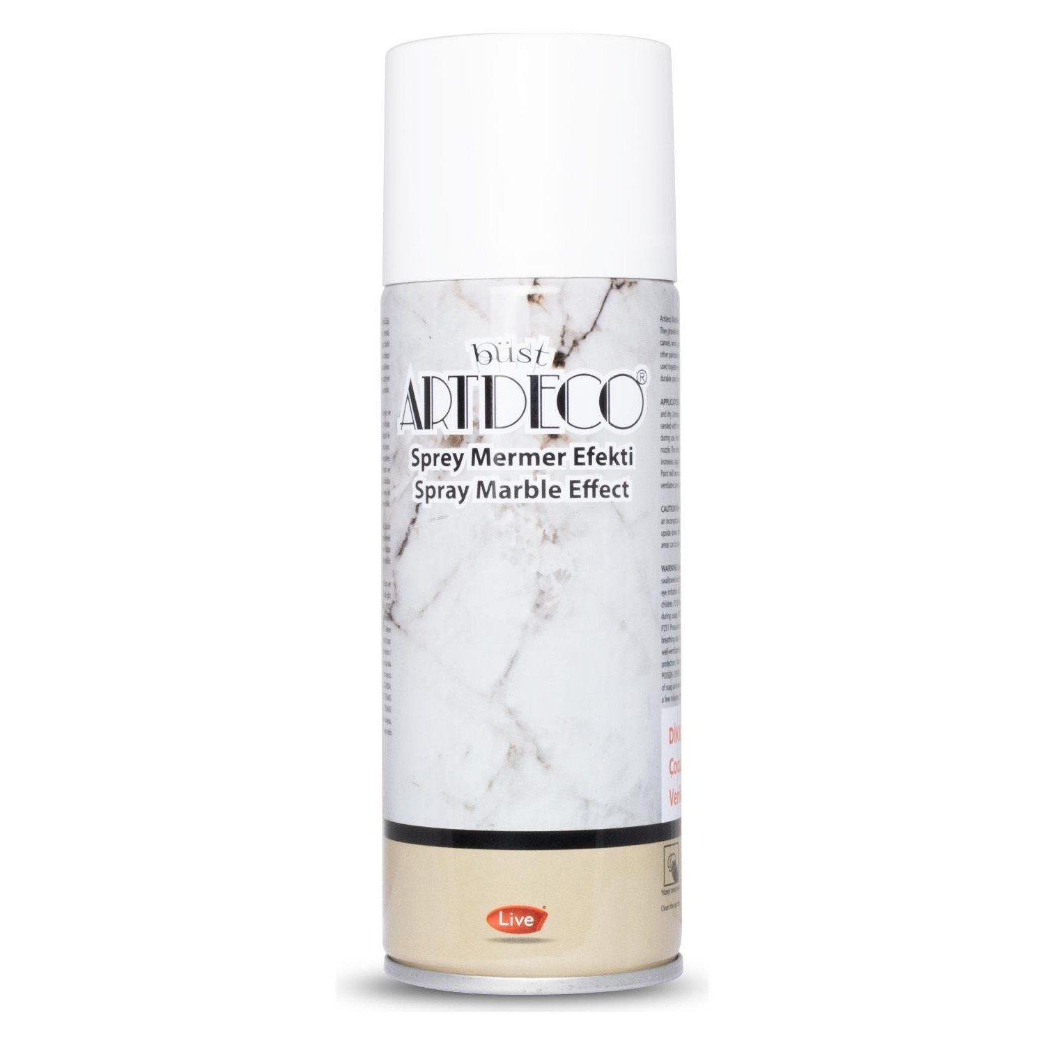 Artdeco Akrilik Sprey Mermer Efekti 200 ml Beyaz