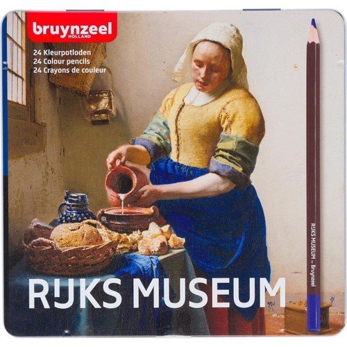 Bruynzeel Rijksmuseum Set Kuru Boya Kalemi Seti 24 Renk Metal Kutu