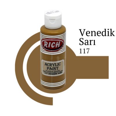 Rich Akrilik Ahşap Boya 117-Venedik Sarı 120 cc