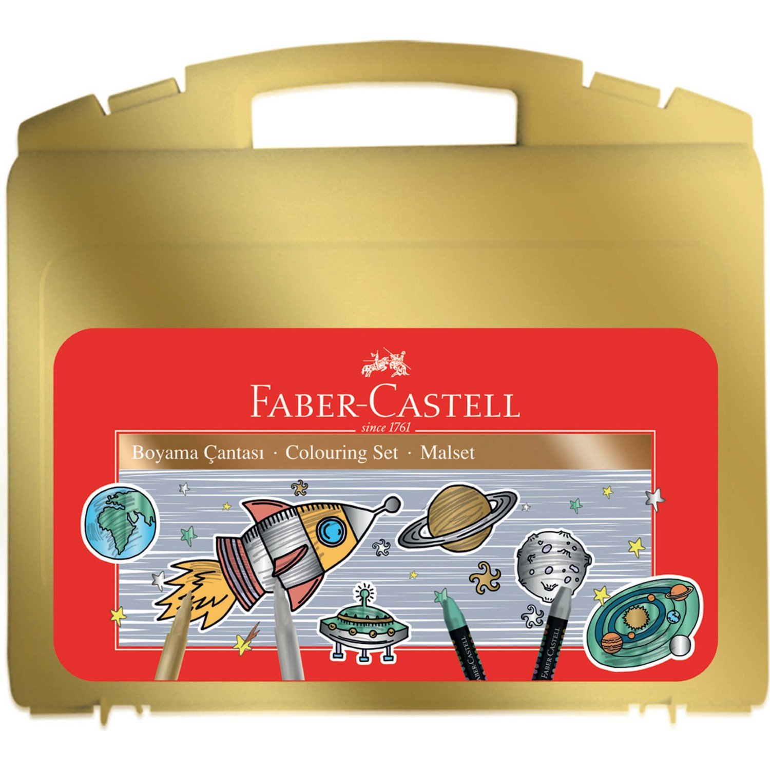 Faber Castell Metalik Boyama Çantası 34 Parça Set