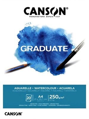 Canson Graduate Aquarelle Defter A4 250gr 20 Yaprak