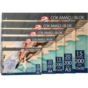 Talens Çok Amaçlı Resim Defteri 25*35 cm 200 gr 15 Yaprak