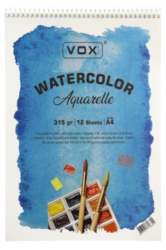 Vox Suluboya Aquarell Resim Defteri A4 315 gr 12 Sayfa