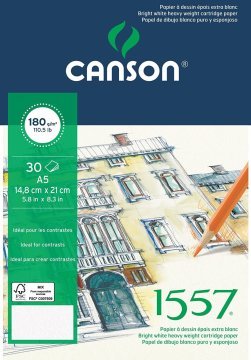 Canson 1557 Eskiz Spiralli Çizim Defteri A5 180 gr 20 Sayfa