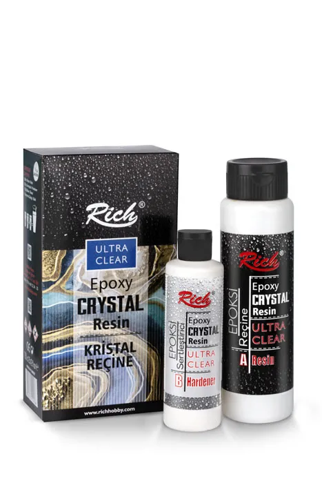 Rich Crystal Resin Transparan Şeffaf Kristal Reçine Epoksi 750 cc.