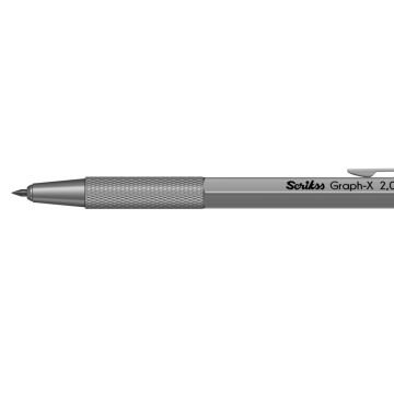 Scrikss Graph-X Metal 2.00 mm Versatil Kalem Gümüş Gri