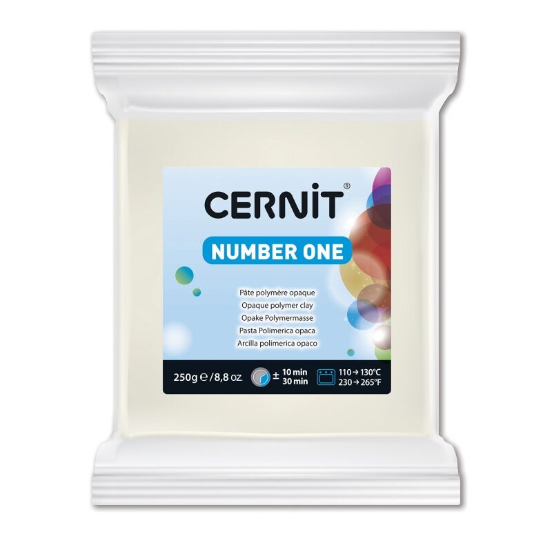 Cernit Number One Polimer Kil 250gr 027-Opak White