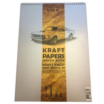 Vox Kraft Çizim Defteri A3 100 gr 40 Sayfa