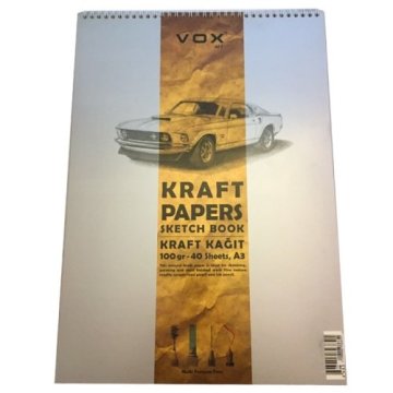 Vox Kraft Çizim Defteri A4 100 gr 40 Sayfa