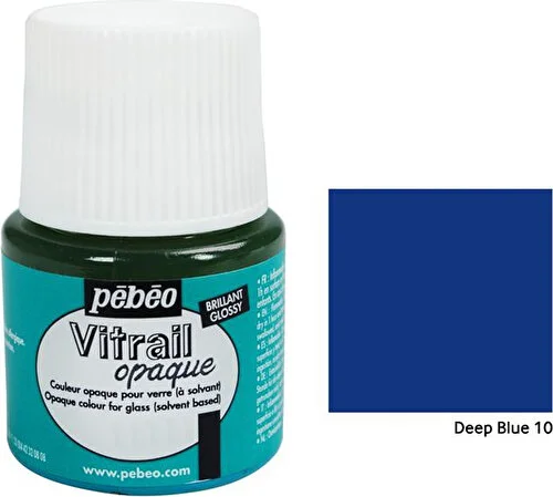 Pebeo Vitrail Cam Boyası 45Ml - 10 Deep Blue