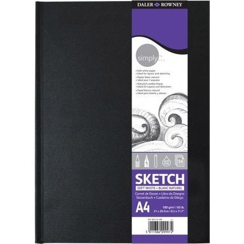 Daler Rowney Simply Soft White Sketch Defter A4 100gr 54 Yaprak