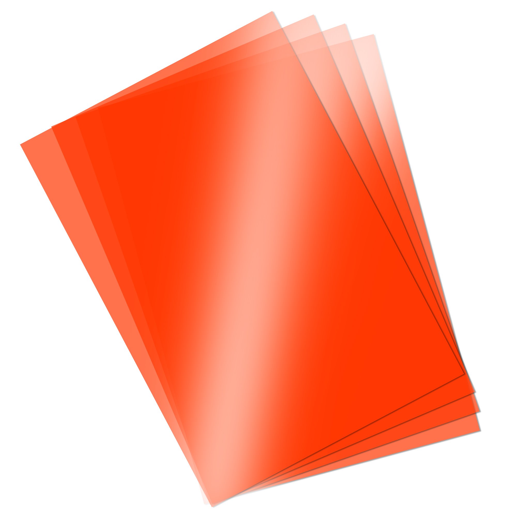 Asetat Kağıdı Turuncu Renk Şeffaf 250 Mikron 35*50 cm 5'li