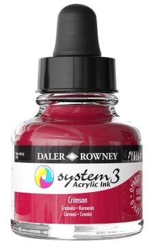 Daler Rowney System 3 Sıvı Akrilik Mürekkep Boya 29.5ml 513 Crimson