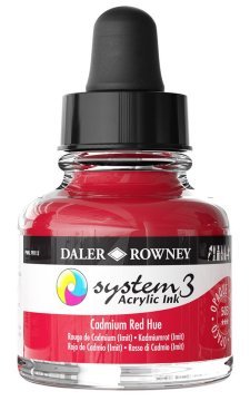 Daler Rowney System 3 Sıvı Akrilik Mürekkep Boya 29.5ml 503 Cadmium Red Hue