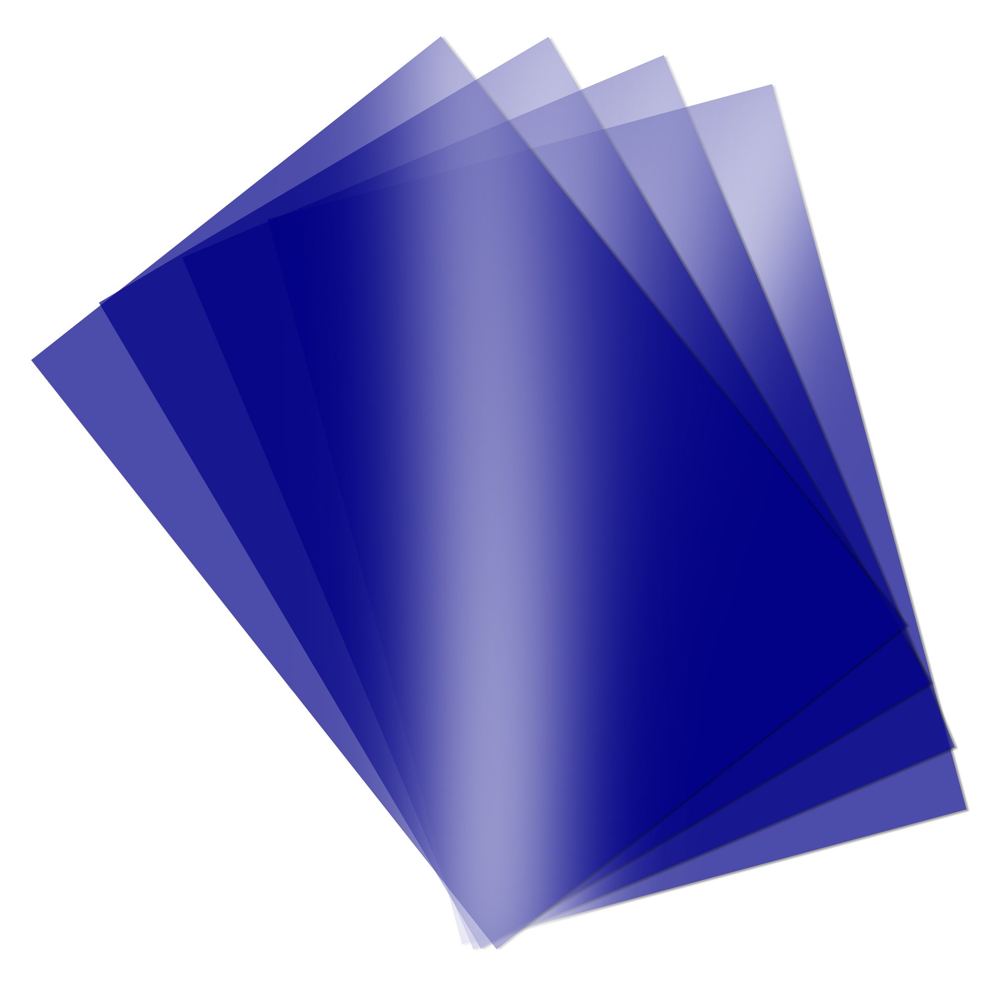 Asetat Kağıdı Mavi Renk Şeffaf 250 Mikron A4  5'li