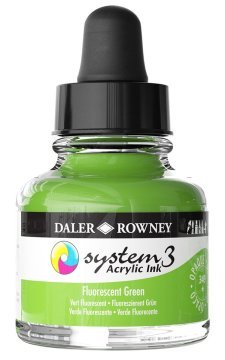 Daler Rowney System 3 Sıvı Akrilik Mürekkep Boya 29.5ml 349 Flourecent Green