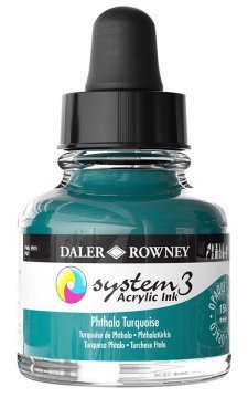 Daler Rowney System 3 Sıvı Akrilik Mürekkep Boya 29.5ml 154 Phthalo Turquoise