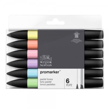 Winsor & Newton Promarker Pastel Tones (Pastel Renkleri) 6'lı Set