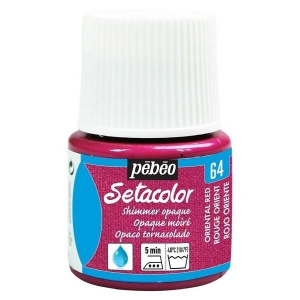 Pebeo Setacolor Shimmer (Pırıltılı) Opak Kumaş Boyası 64 ORIENTAL RED