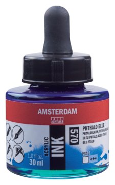 Amsterdam Sıvı Akrilik Mürekkep Boya 30ml 570 Phthalo Blue