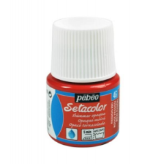 Pebeo Setacolor Shimmer (Pırıltılı) Opak Kumaş Boyası 46 PASSION RED