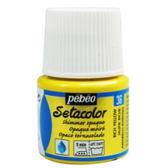 Pebeo Setacolor Shimmer (Pırıltılı) Opak Kumaş Boyası 36 RICH YELLOW