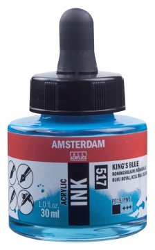 Amsterdam Sıvı Akrilik Mürekkep Boya 30ml 517 Kings Blue