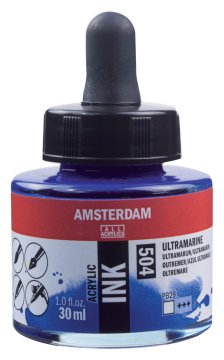 Amsterdam Sıvı Akrilik Mürekkep Boya 30ml 504 Ultramarine