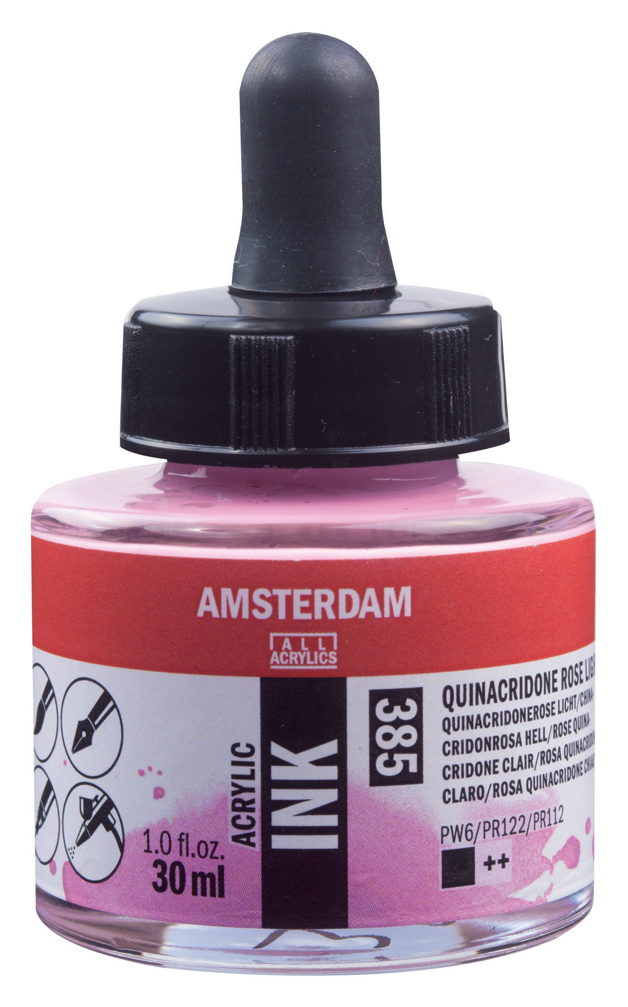 Amsterdam Sıvı Akrilik Mürekkep Boya 30ml 385 Quinarose