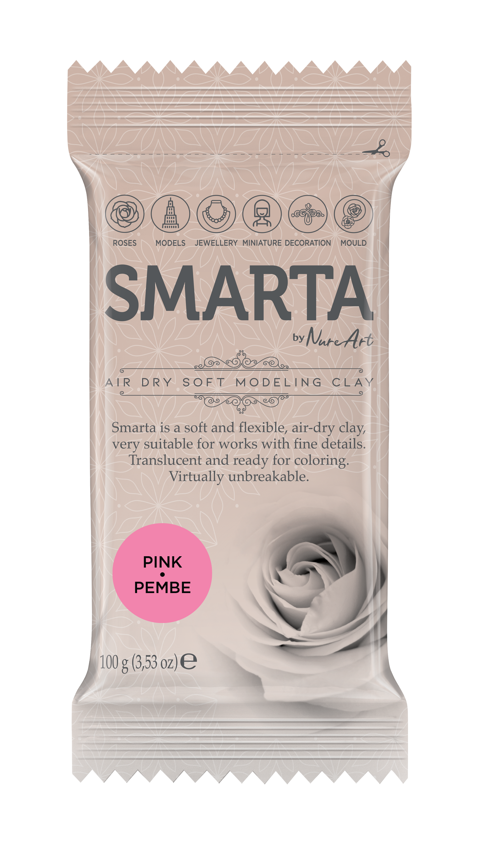 Smarta Kil Hamur Modelleme 100 gr Pembe