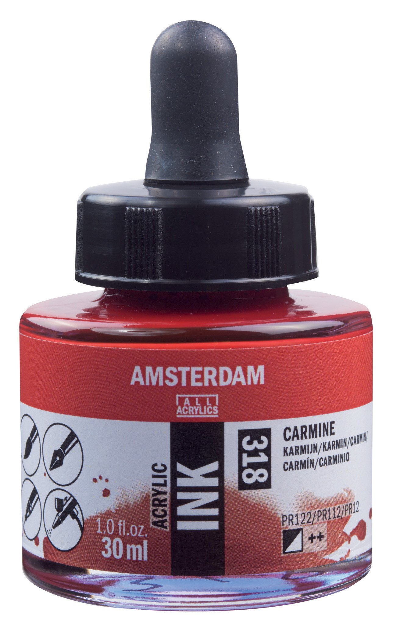 Amsterdam Sıvı Akrilik Mürekkep Boya 30ml 318 Carmine