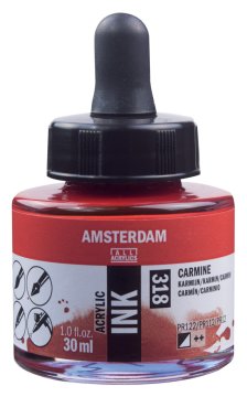 Amsterdam Sıvı Akrilik Mürekkep Boya 30ml 318 Carmine