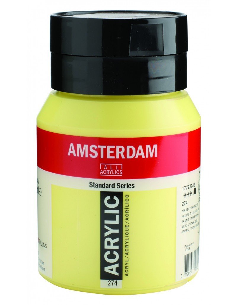 Talens Amsterdam Akrilik Boya 500ml 274 Nickel Titanium Yellow