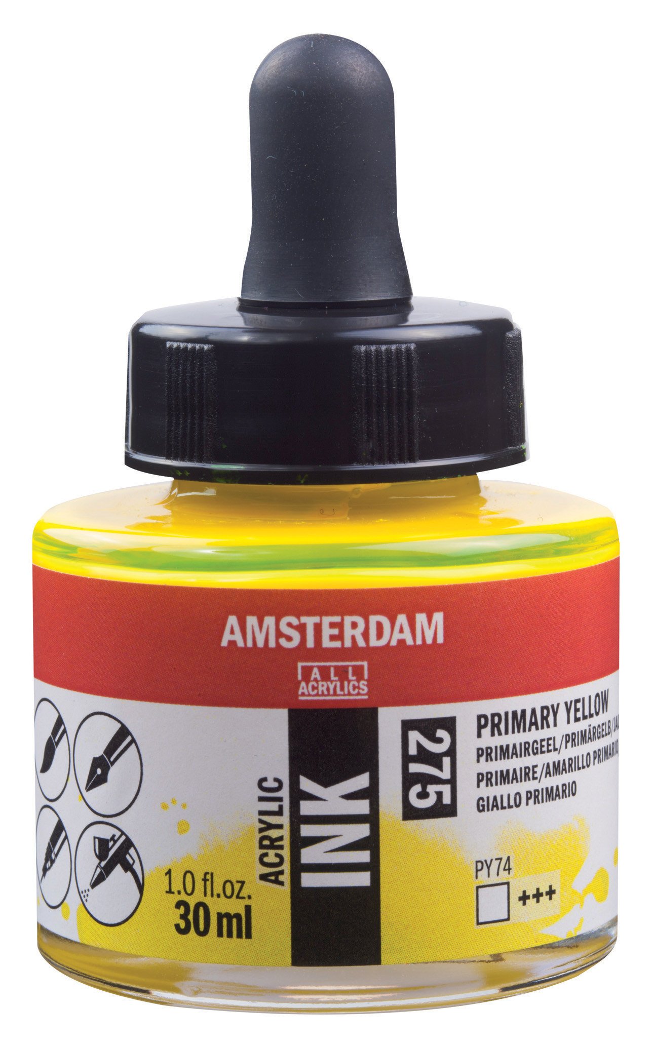 Amsterdam Sıvı Akrilik Mürekkep Boya 30ml 275 Primary Yellow