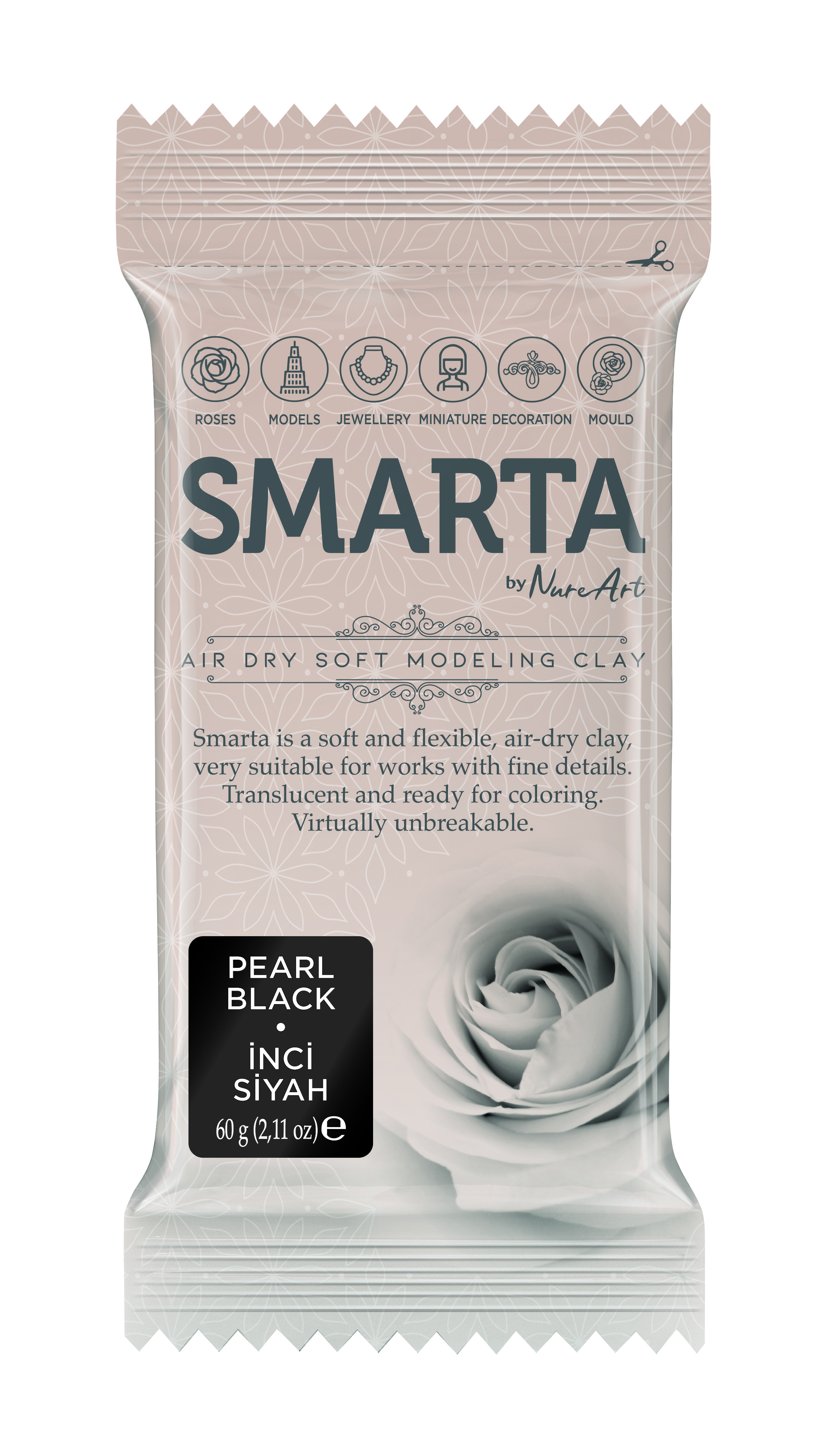 Smarta Kil Hamur Modelleme 60 gr Metalik Siyah