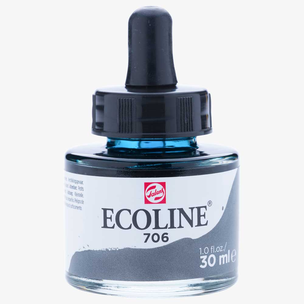 Talens Ecoline Sıvı Suluboya 30 ml. 706 Deep Grey