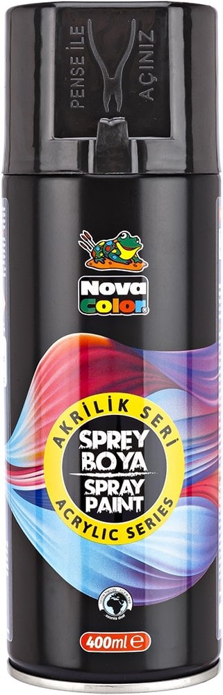 Nova Color Akrilik Sprey Boya 400ml SİYAH