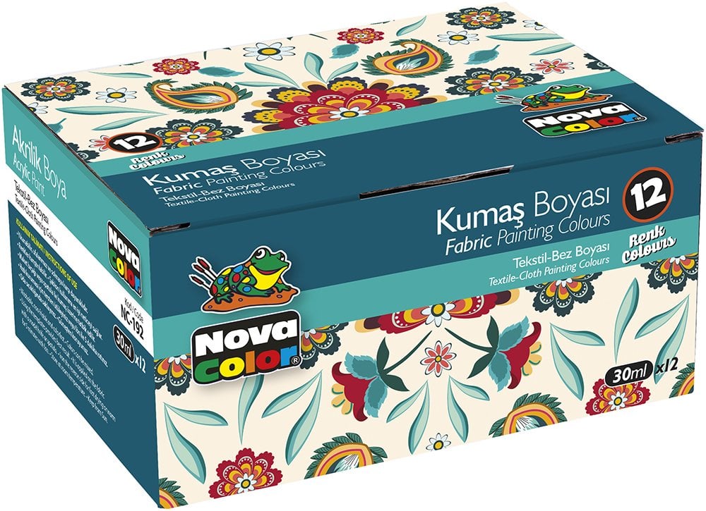 Nova Color Kumaş Boyası 12 Renk x 30 ml.