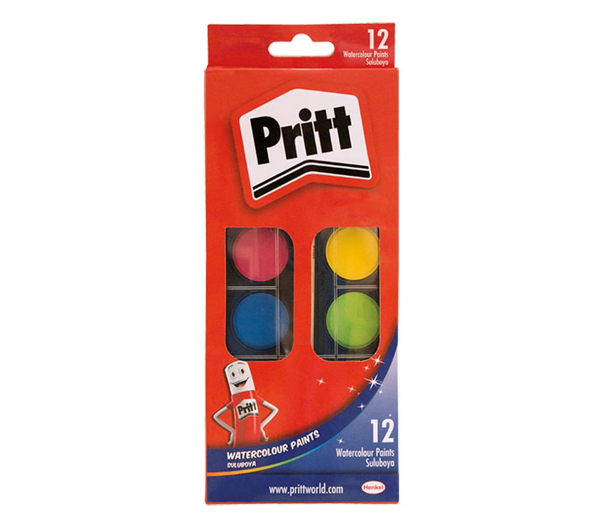 Pritt Suluboya Büyük Tablet 12 Renk