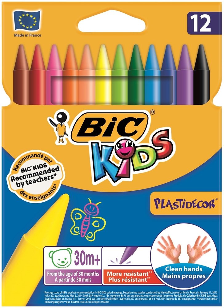 Bic Kids Silinebilir Pastel Mum Boya 12'li